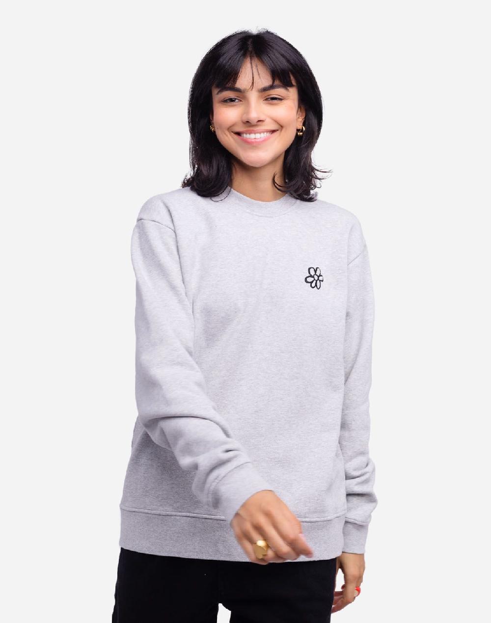 olow Sweat Mon Cœur gris chiné