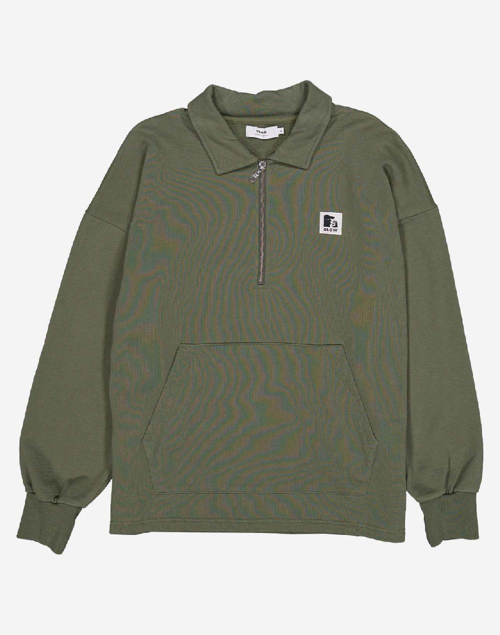 Olow Sweat Zippé Manso Vert Olive