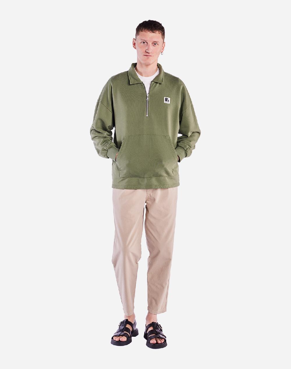Olow Sweat Zippé Manso Vert Olive