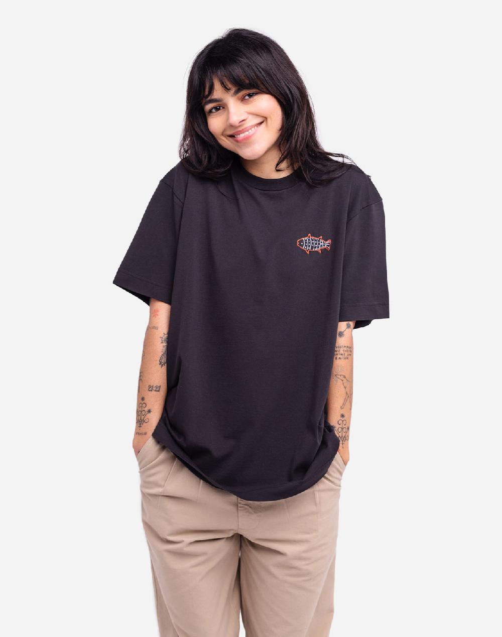 Olow T-shirt Ample Grimsby Noir Carbone