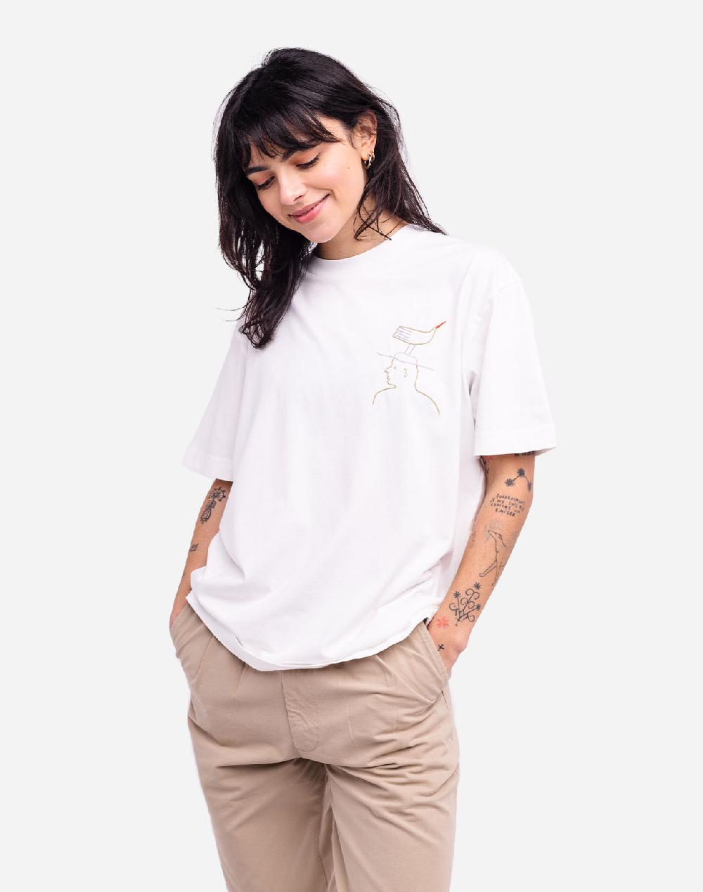 Olow T-shirt Ample Hat Roost écru
