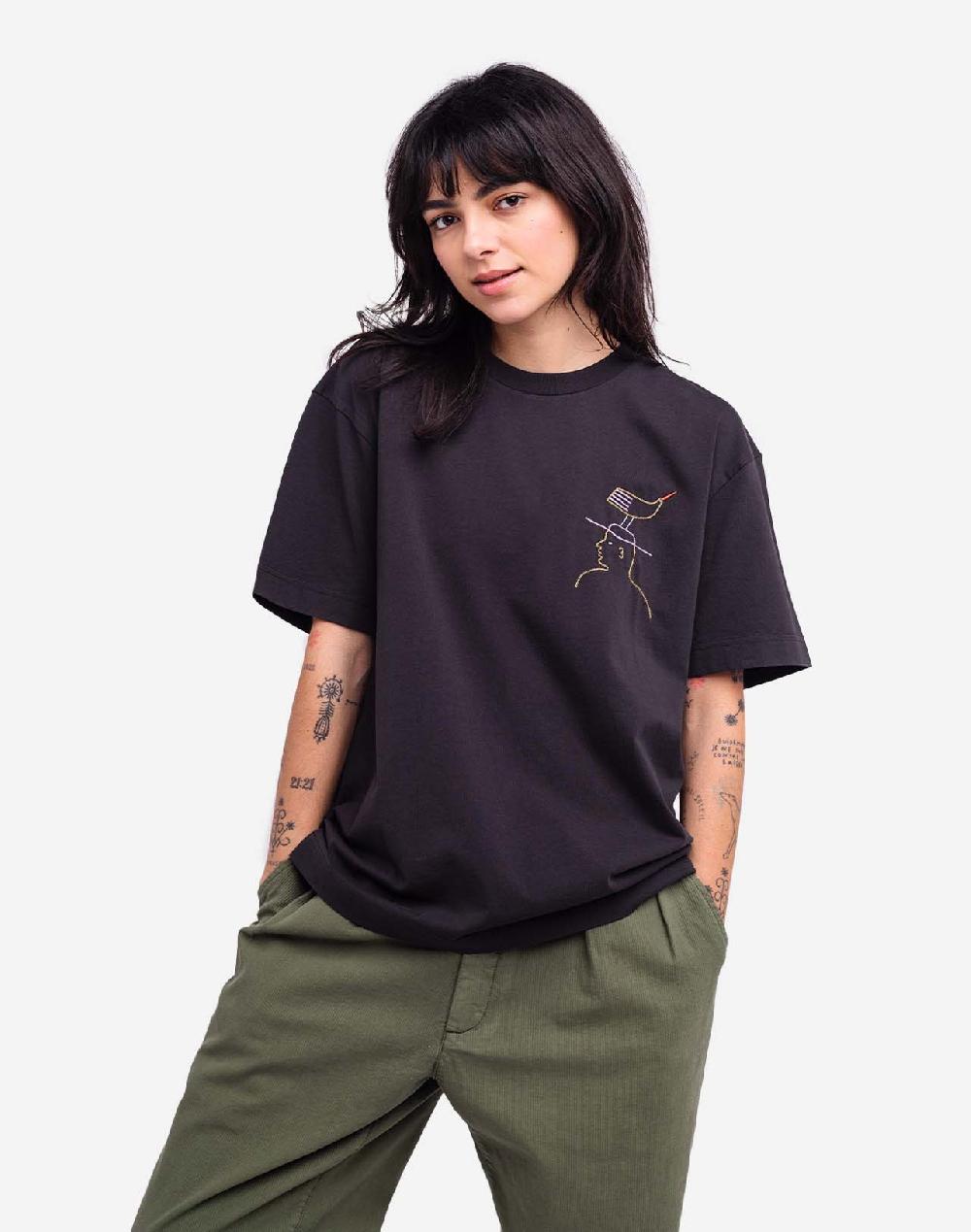 Olow T-shirt Ample Hat Roost Noir Carbone