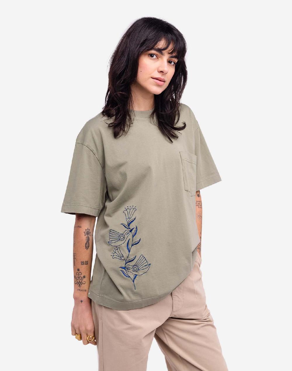 Olow T-shirt Ample Hummingbirds Argile