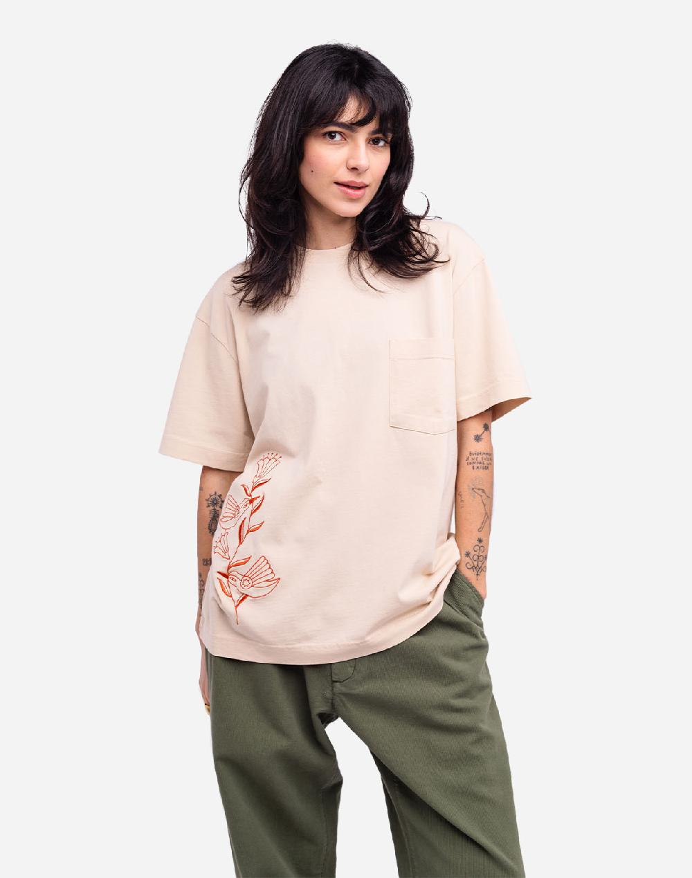 Olow T-shirt Ample Hummingbirds Crème