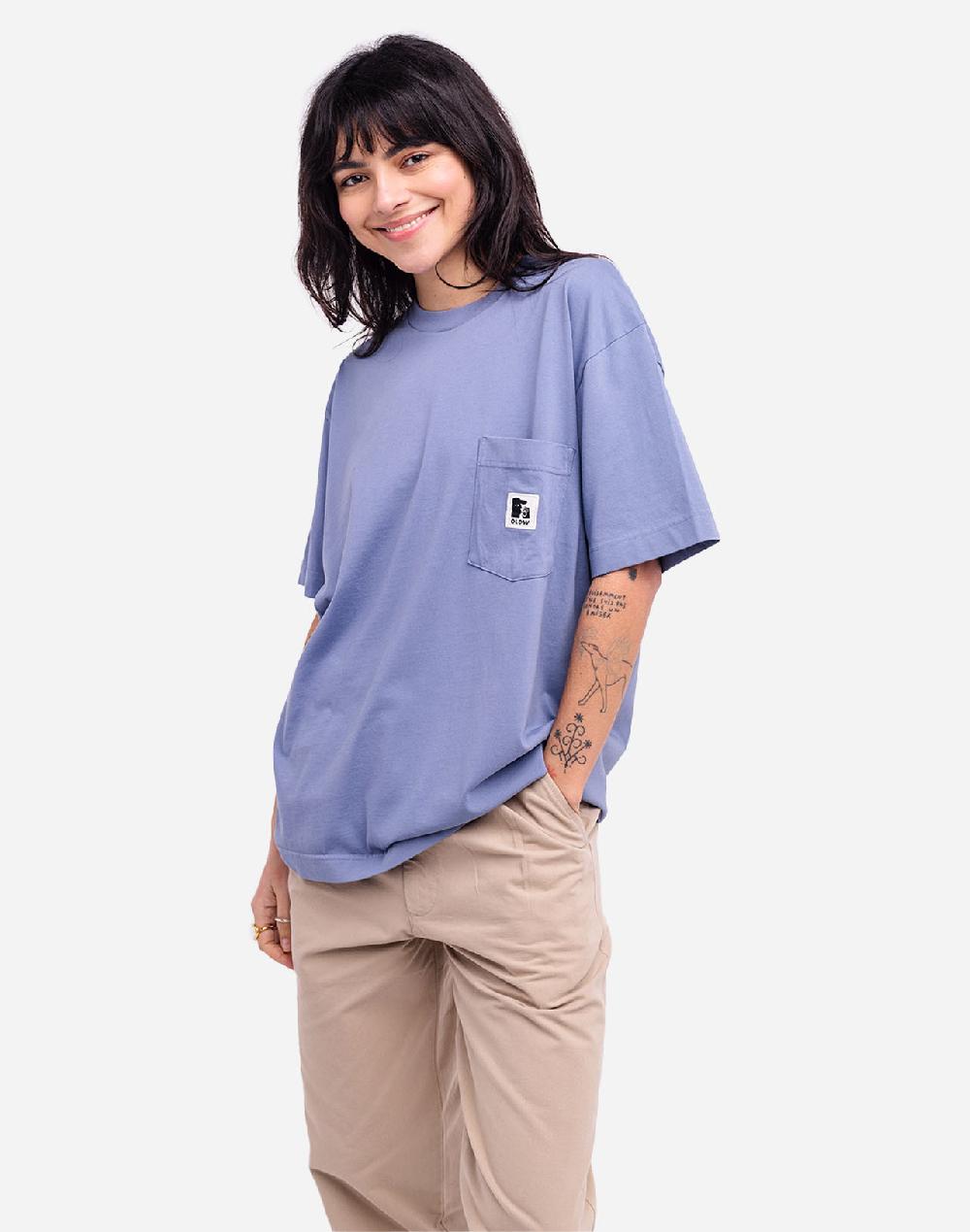 Olow T-shirt Ample Japo Bleu Azur