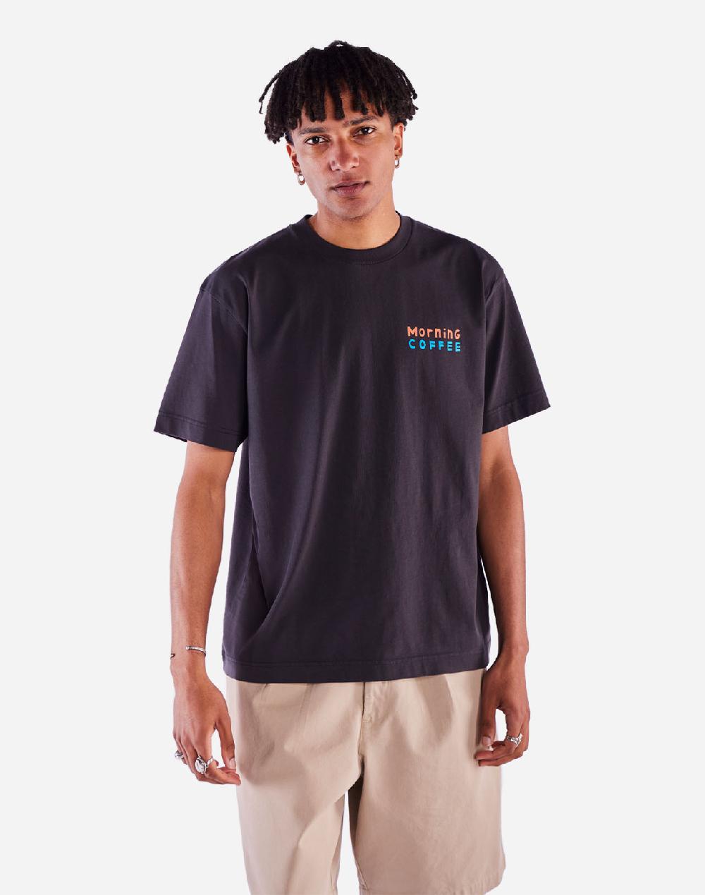 Olow T-shirt Ample Morning Coffee Noir Carbone