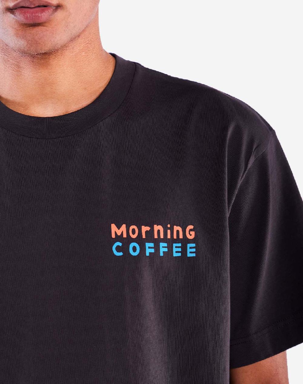 Olow T-shirt Ample Morning Coffee Noir Carbone