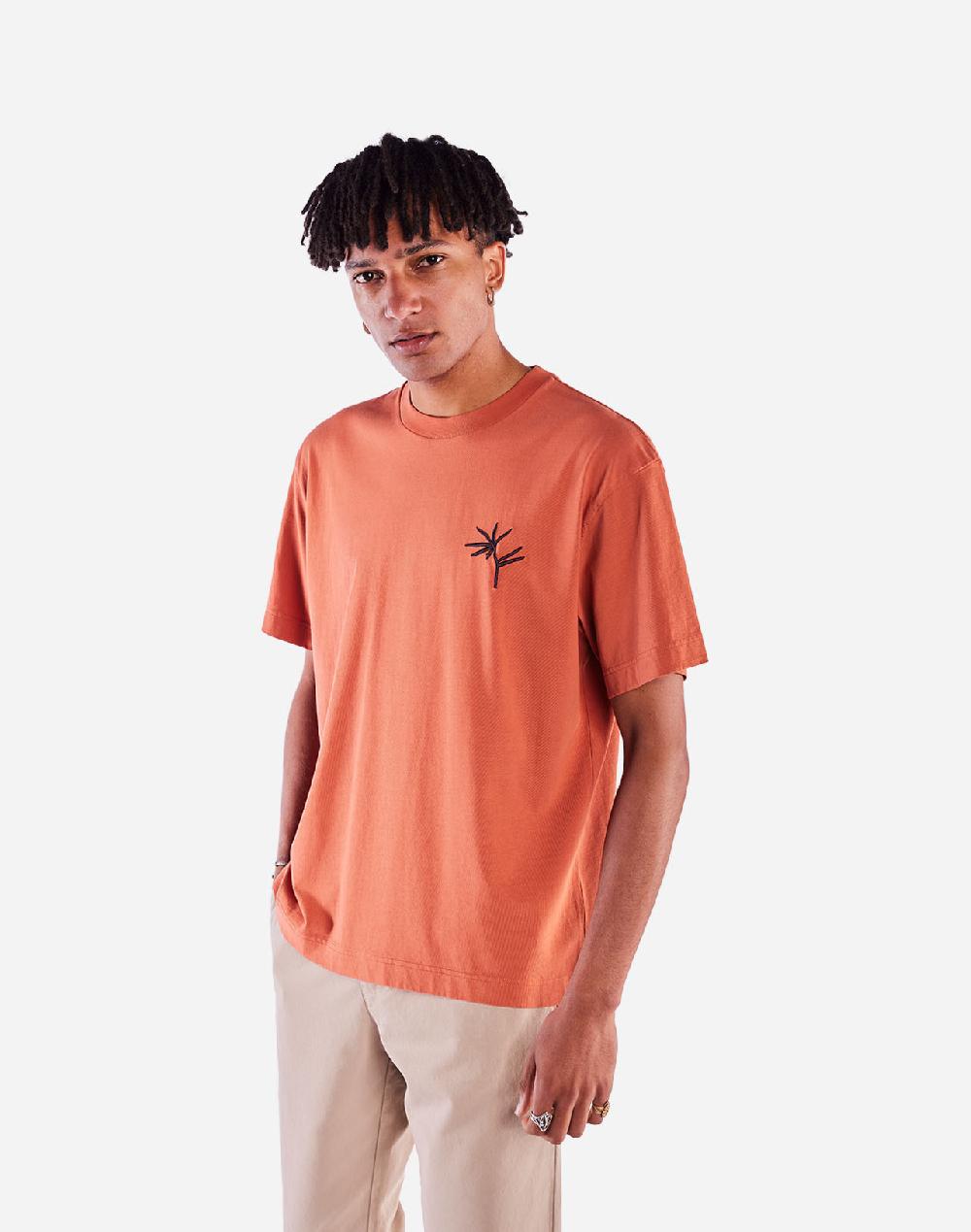 olow T-shirt ample Night Trip mandarine