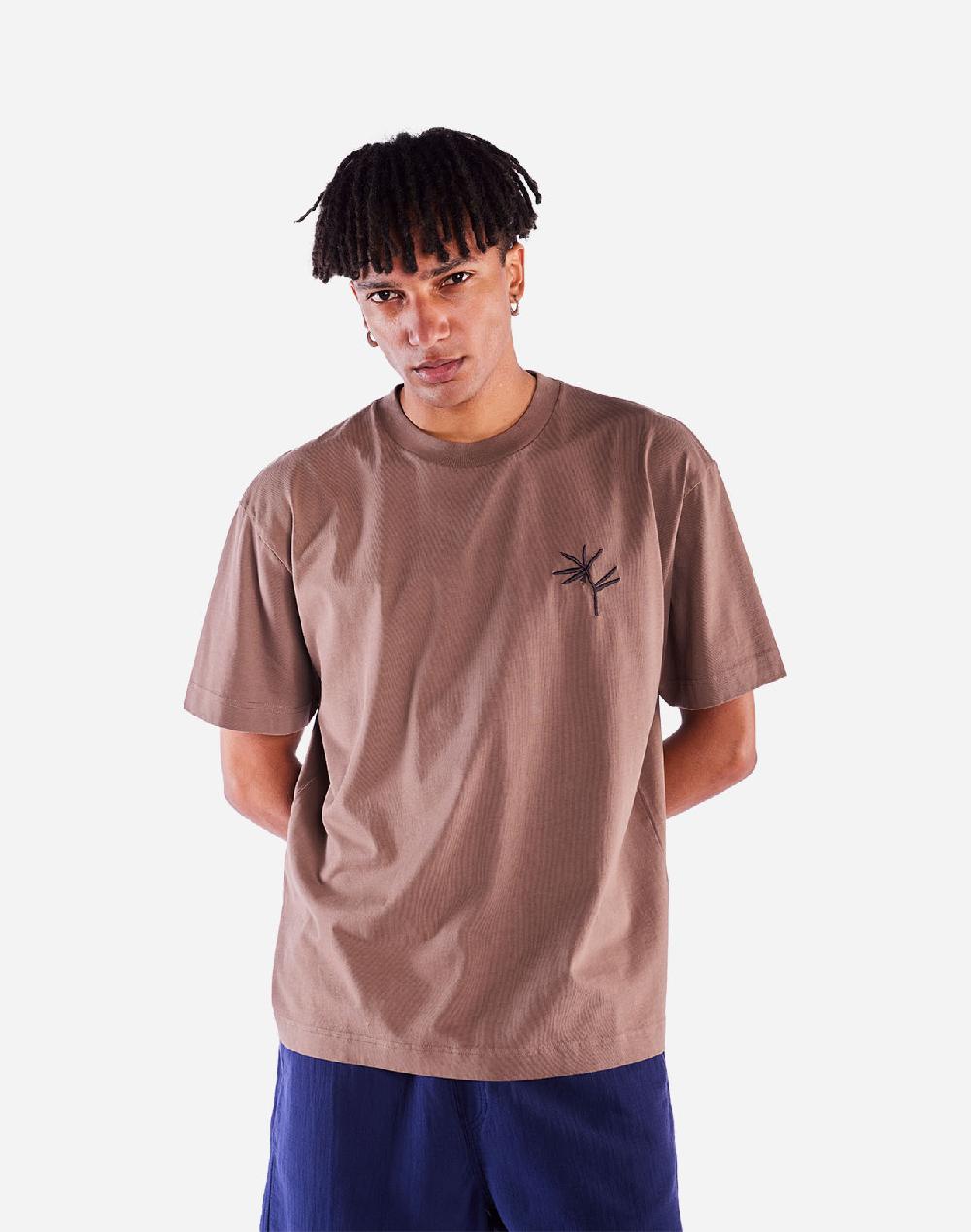 olow T-shirt ample Night Trip moka