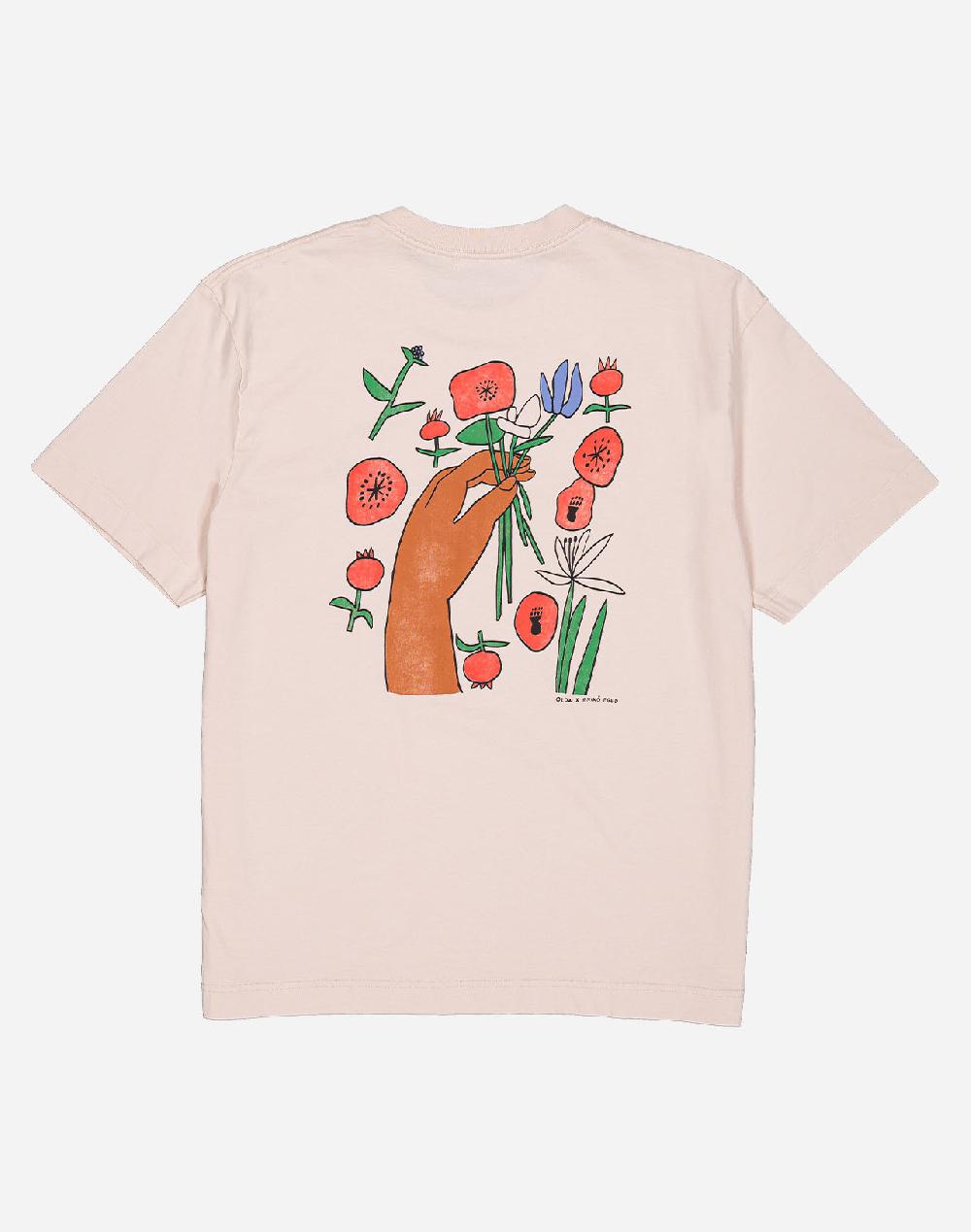 Olow T-shirt Ample Poppies Crème