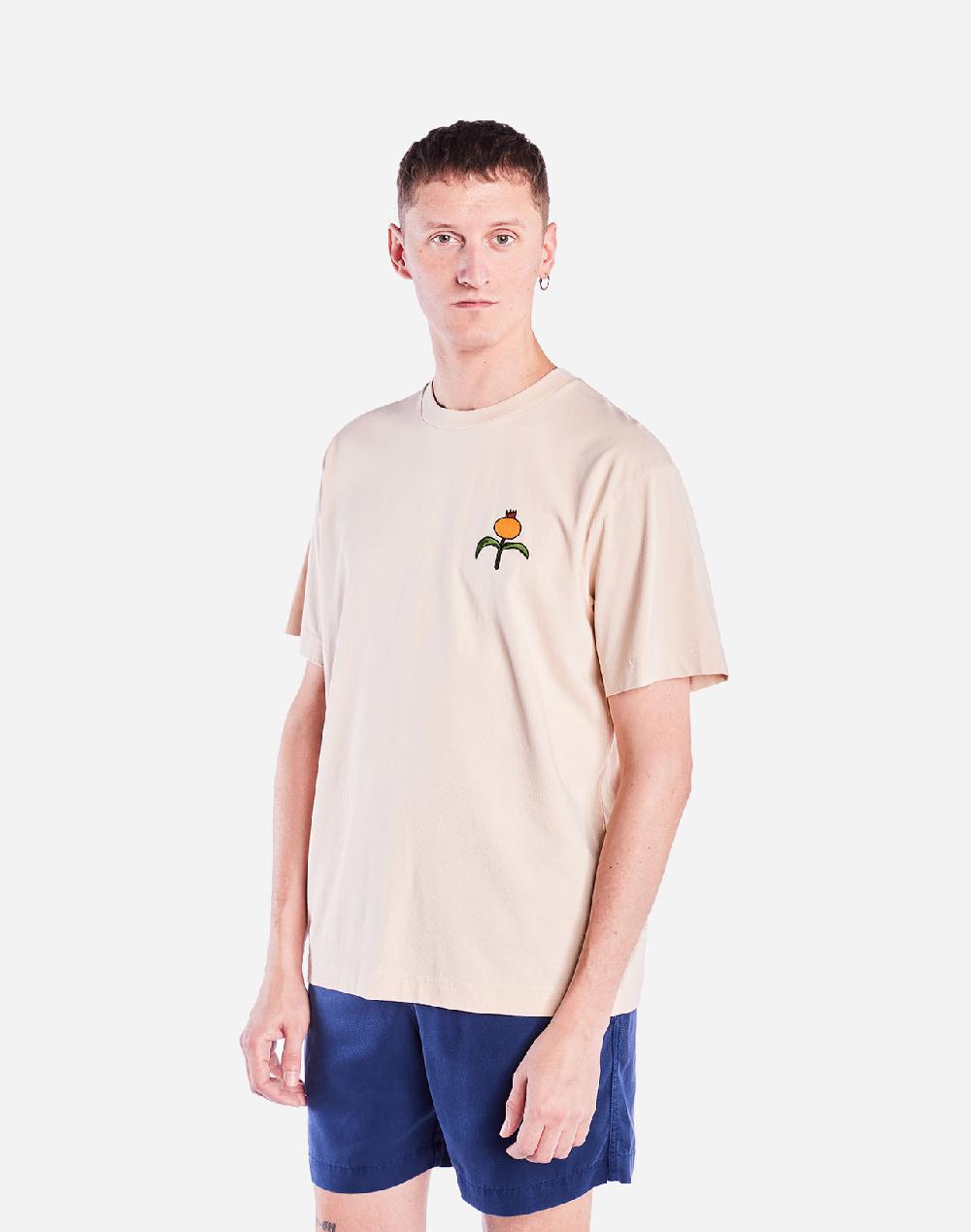 olow T-shirt ample Poppies crème