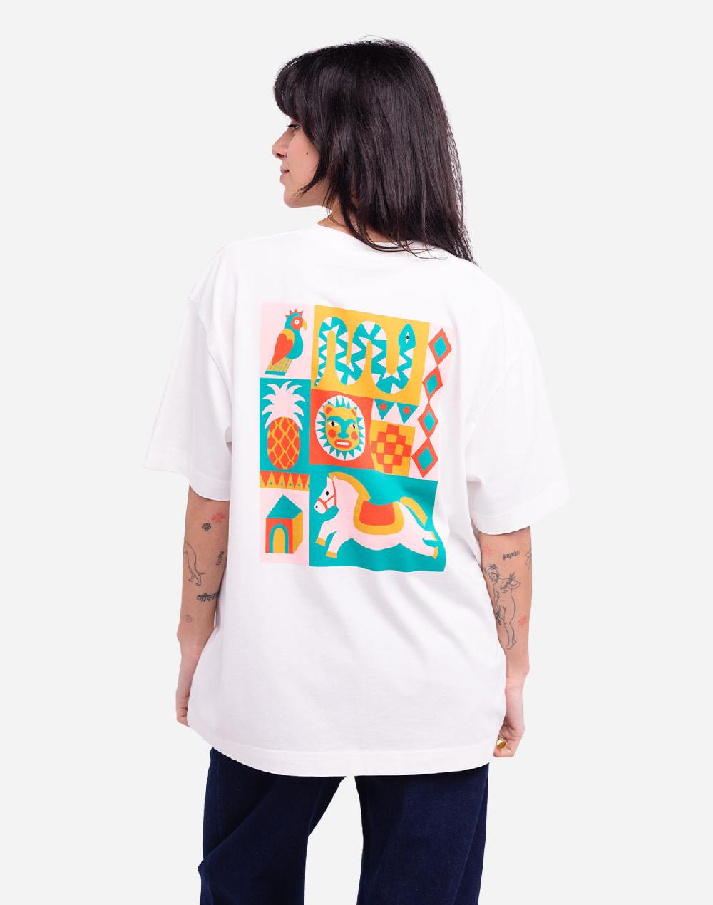 Olow T-shirt Ample Quetzal écru