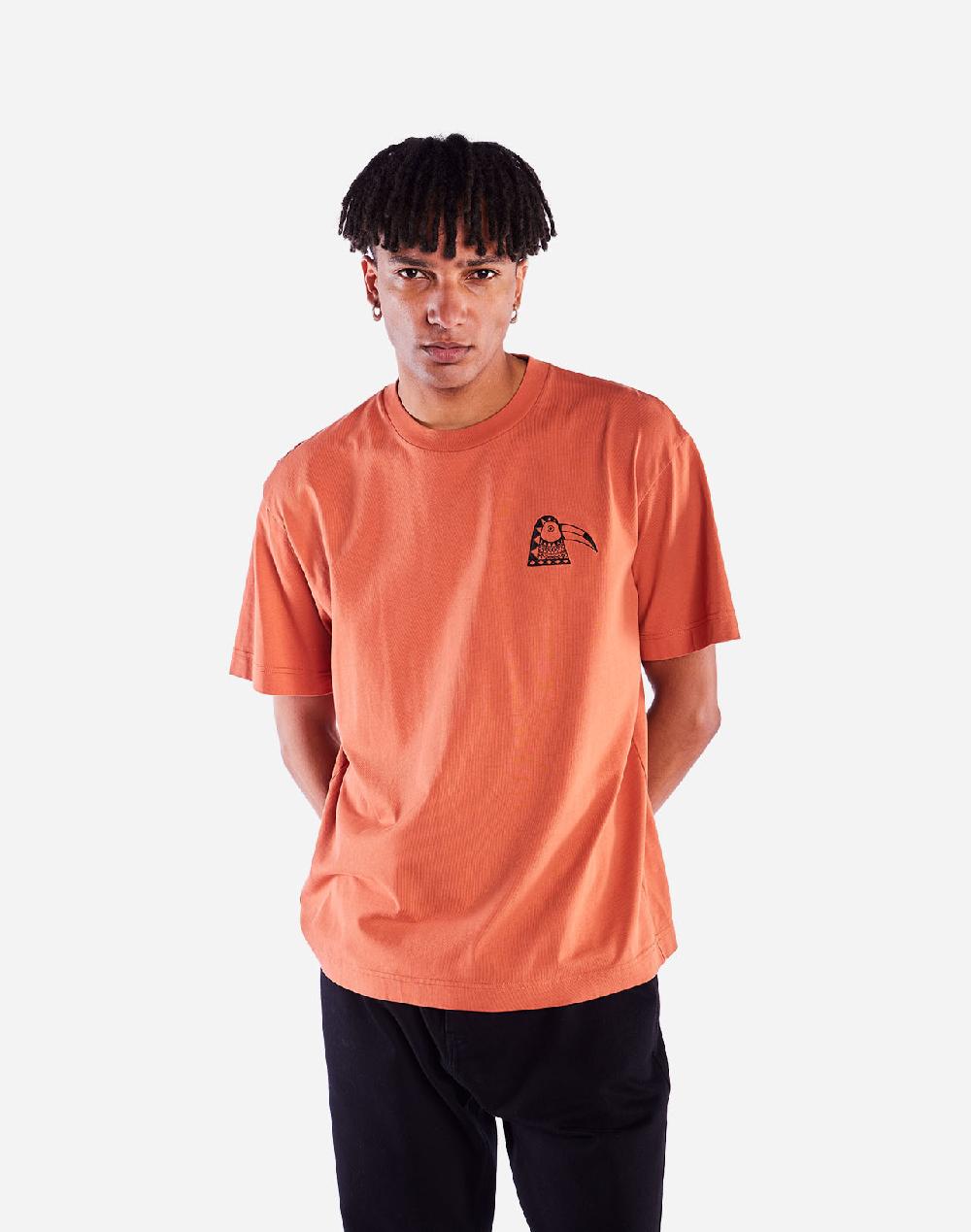 olow T-shirt ample Rampha mandarine