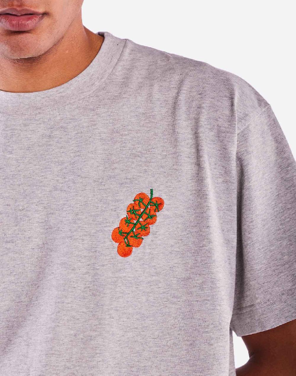 Olow T-shirt Ample Tasty Tomatoes Gris Chiné