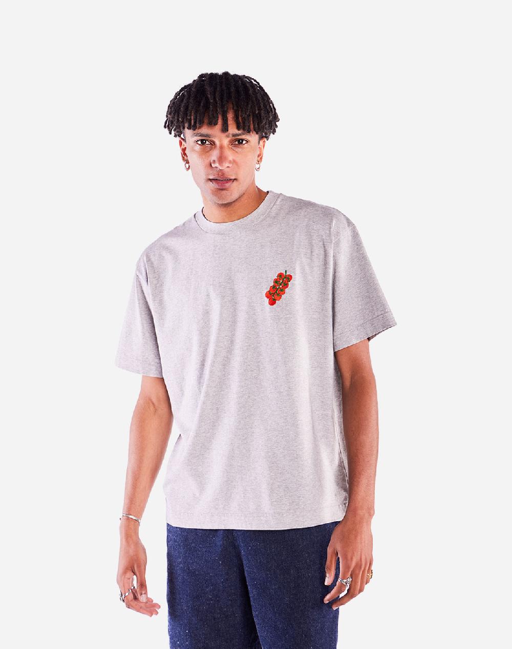 olow T-shirt ample Tasty Tomatoes gris chiné