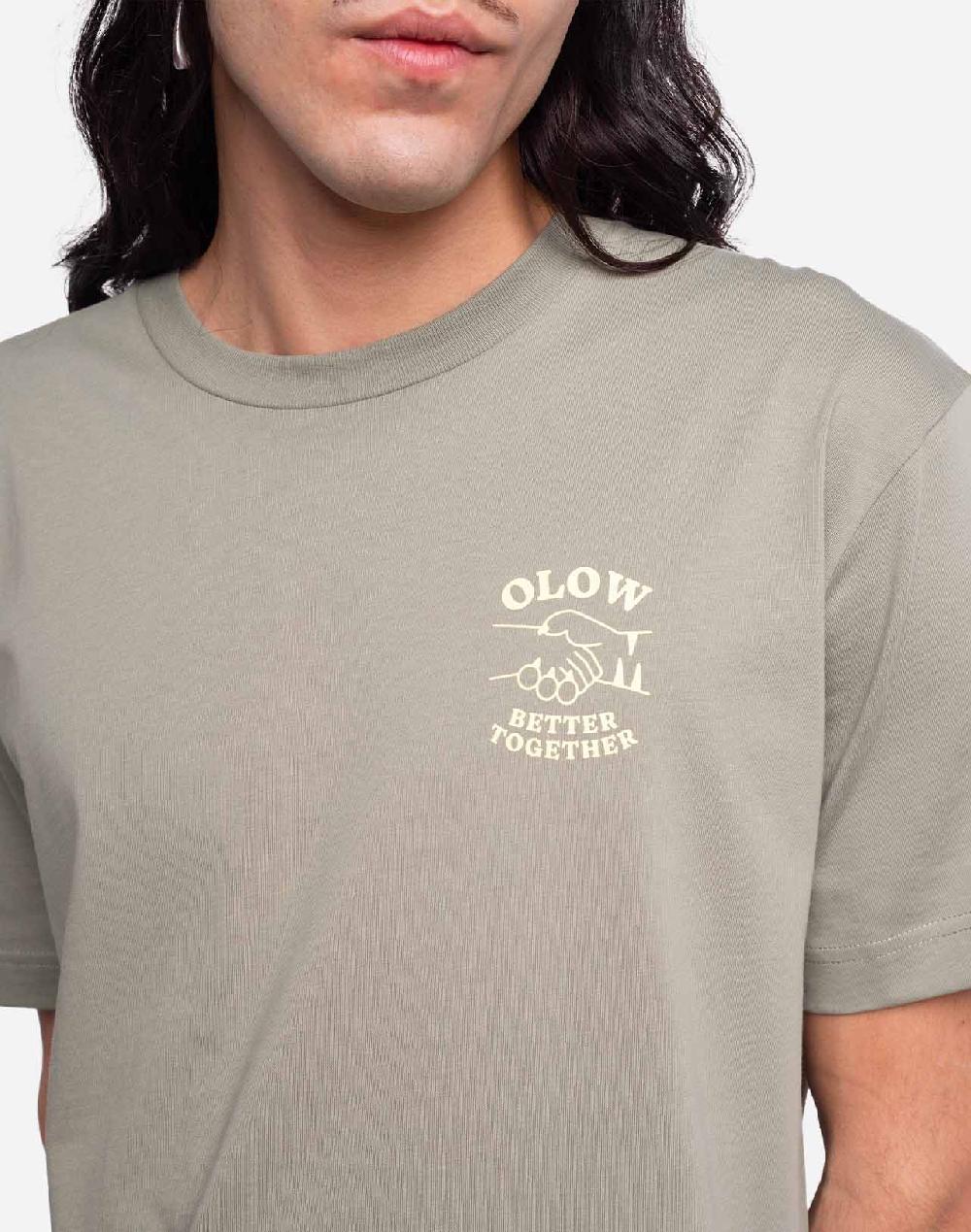 Olow T-shirt Better Together Argile Ample