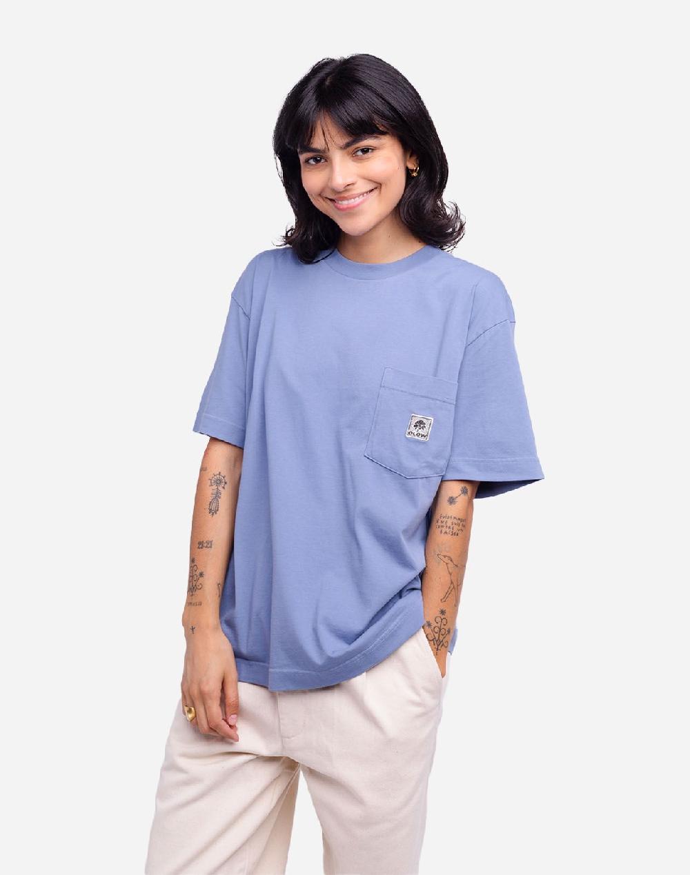 Olow T-shirt Canopée Bleu Azur Ample
