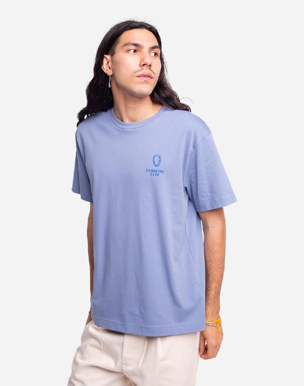 olow T-shirt Capra bleu azur ample