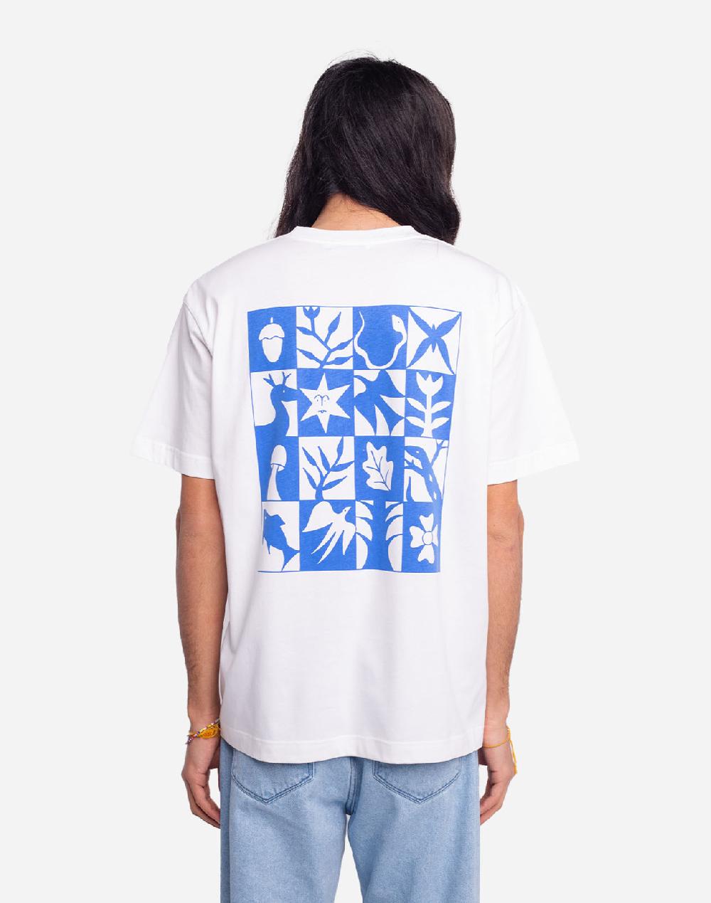 Olow T-shirt Damier écru Ample