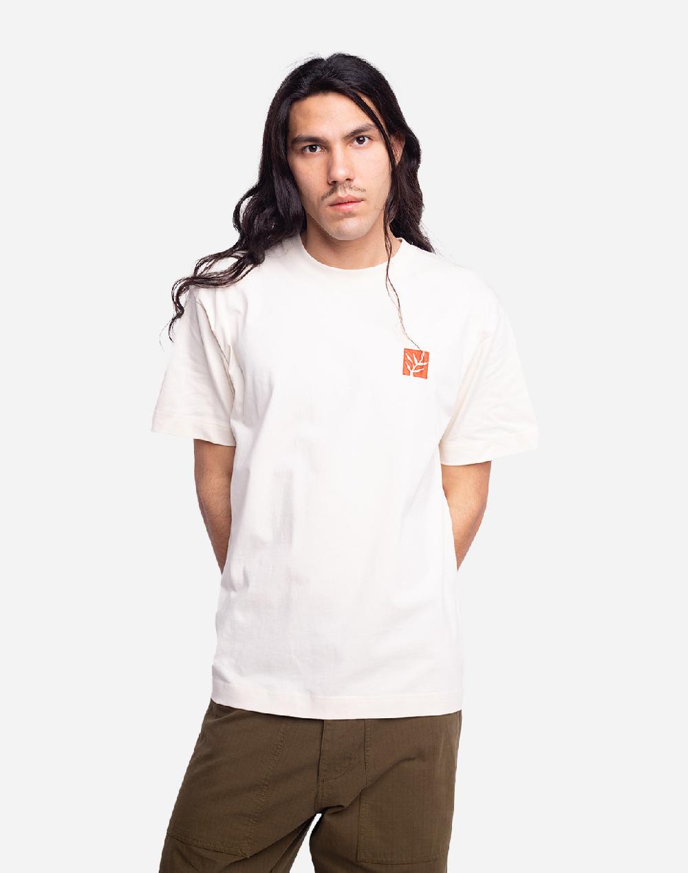 olow T-shirt Damier ivoire ample