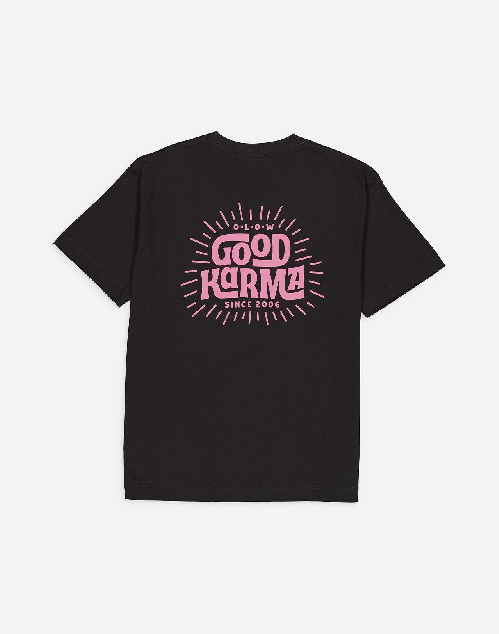 Olow T-shirt Good Karma Noir Carbone Ample