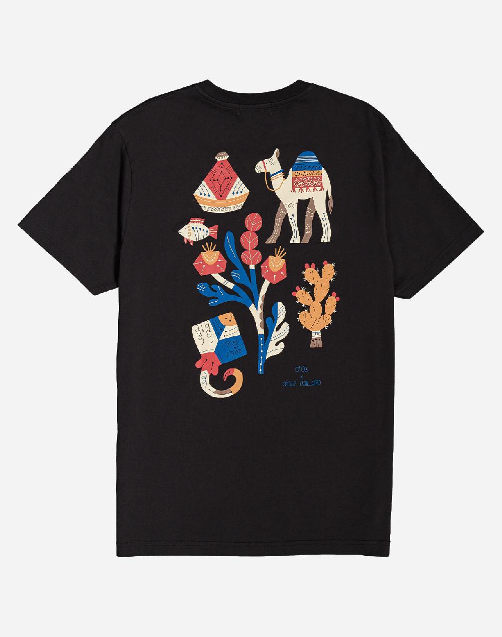 Olow T-shirt Magic Flower Noir Carbone
