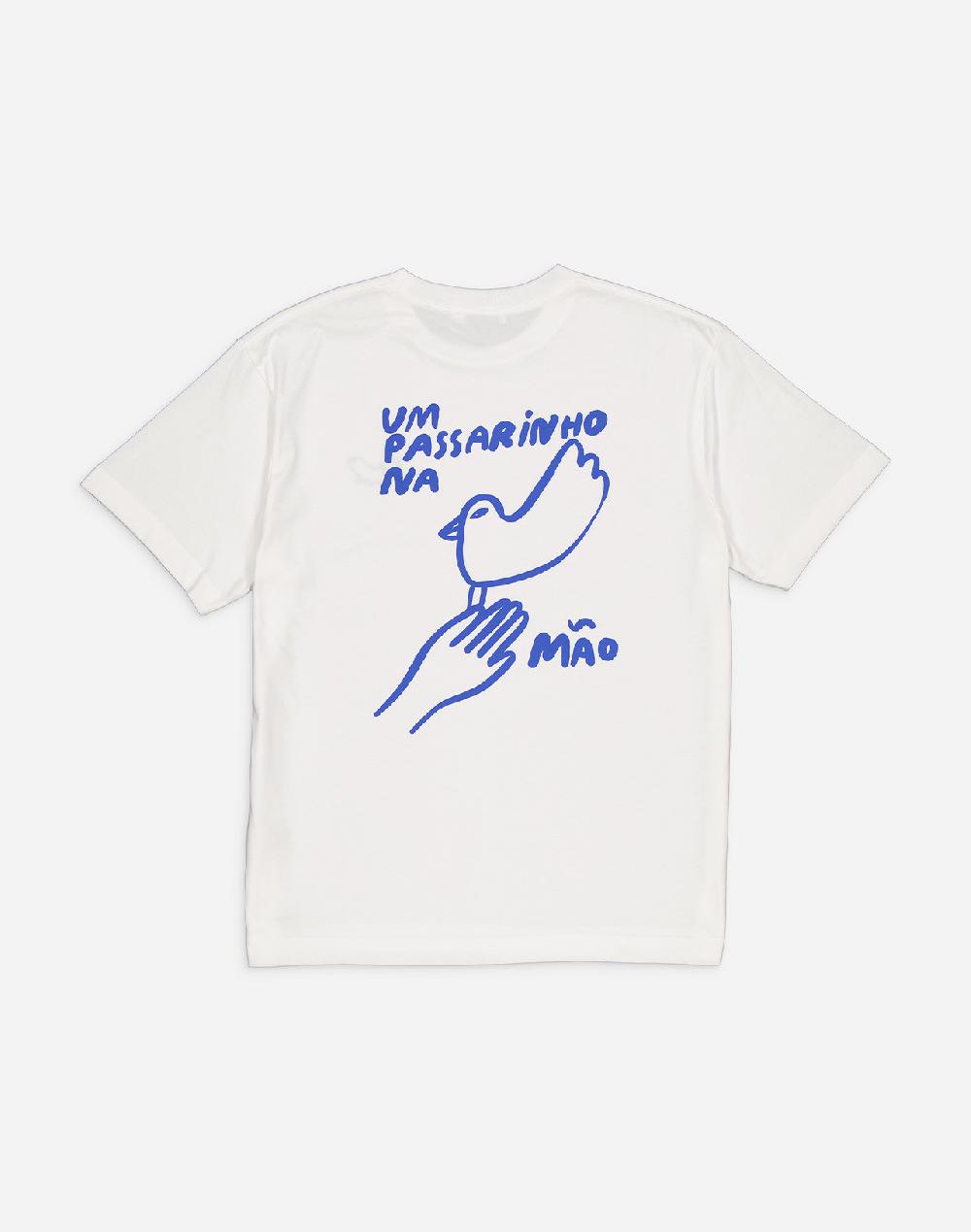 Olow T-shirt Passarinho écru Ample