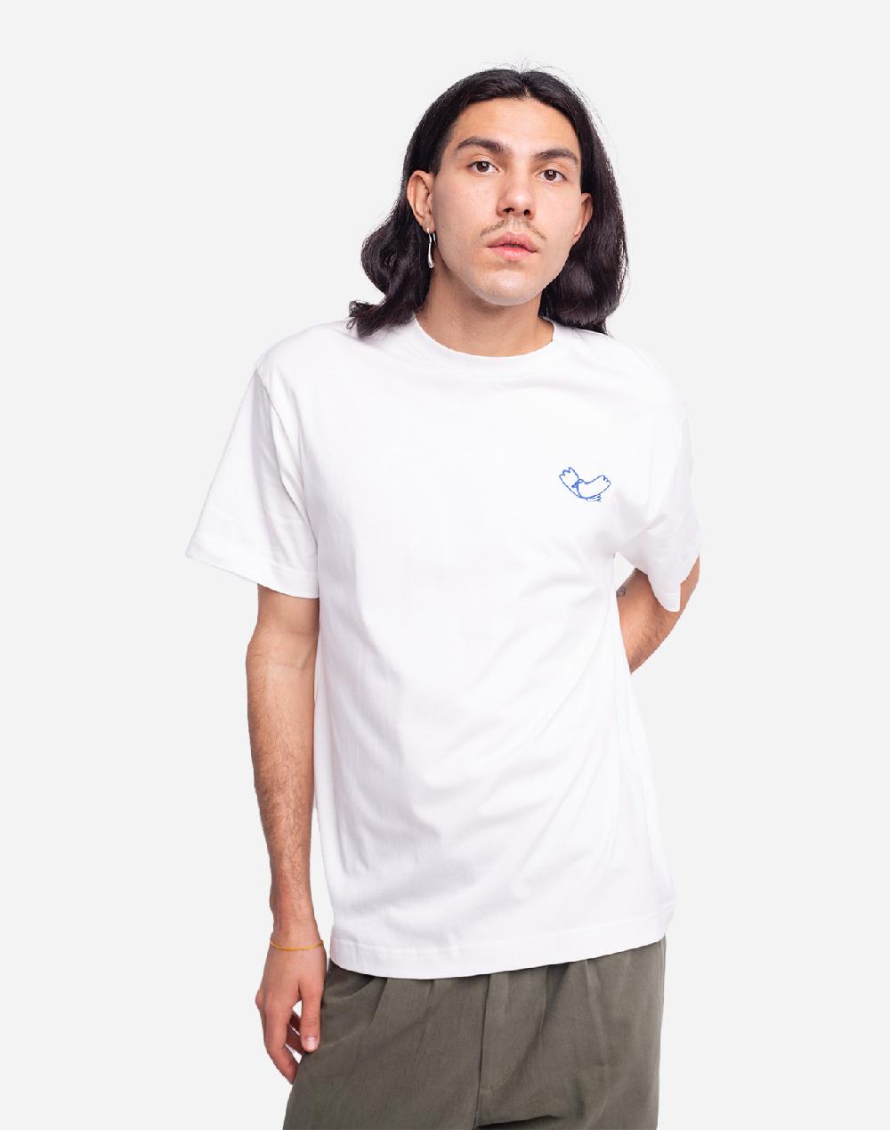 Olow T-shirt Passarinho écru Ample