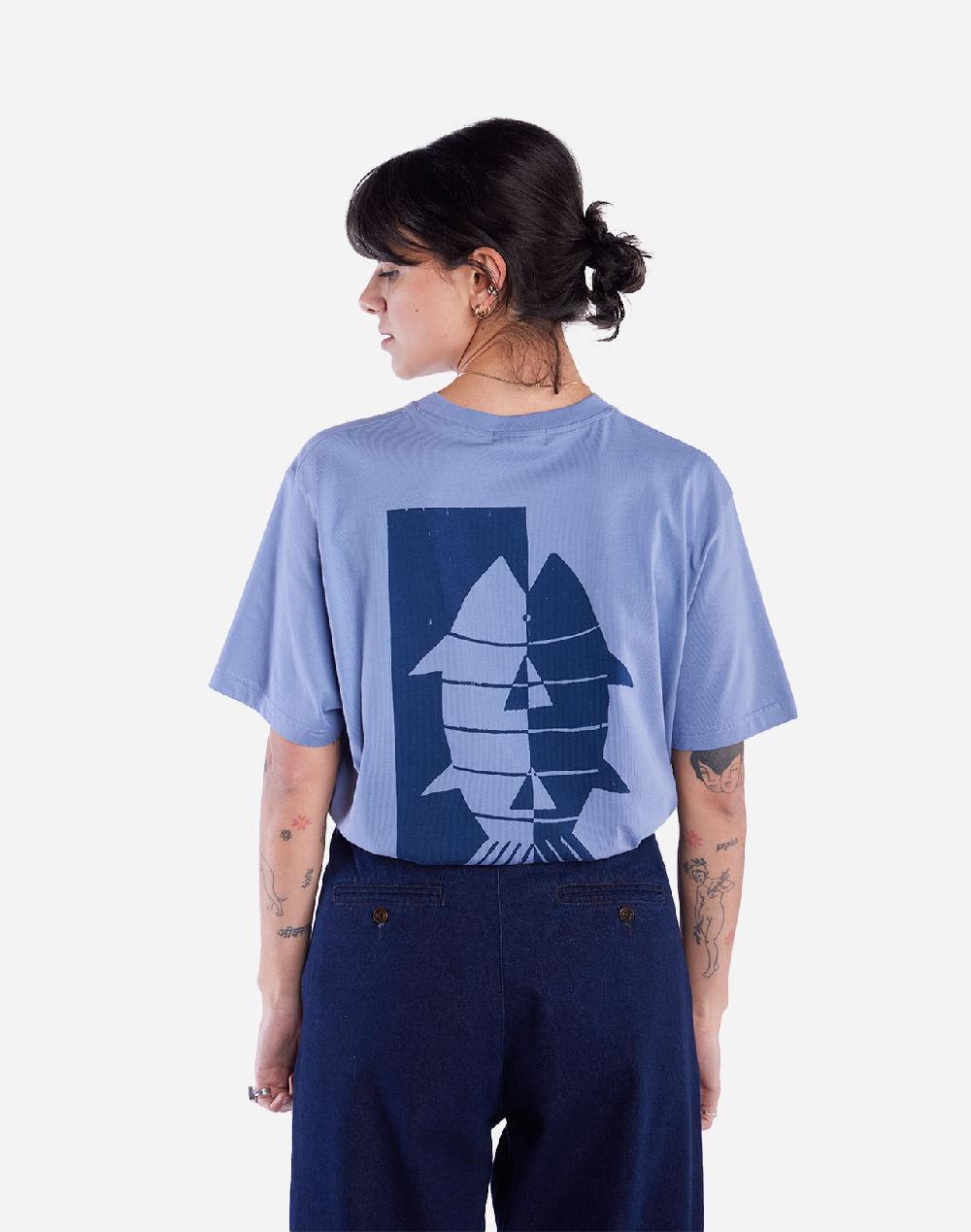 Olow T-shirt Seabass Bleu Azur