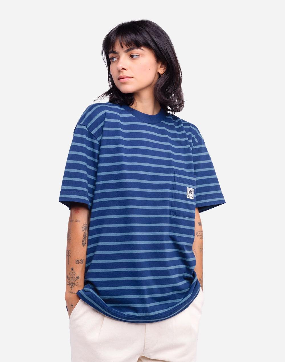 olow T-shirt Trega bleu indigo ample