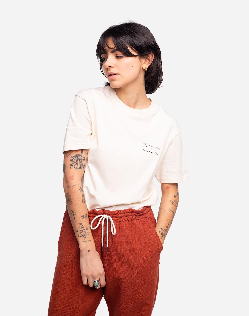 Olow T-shirt Voyageurs Immobiles Ivoire