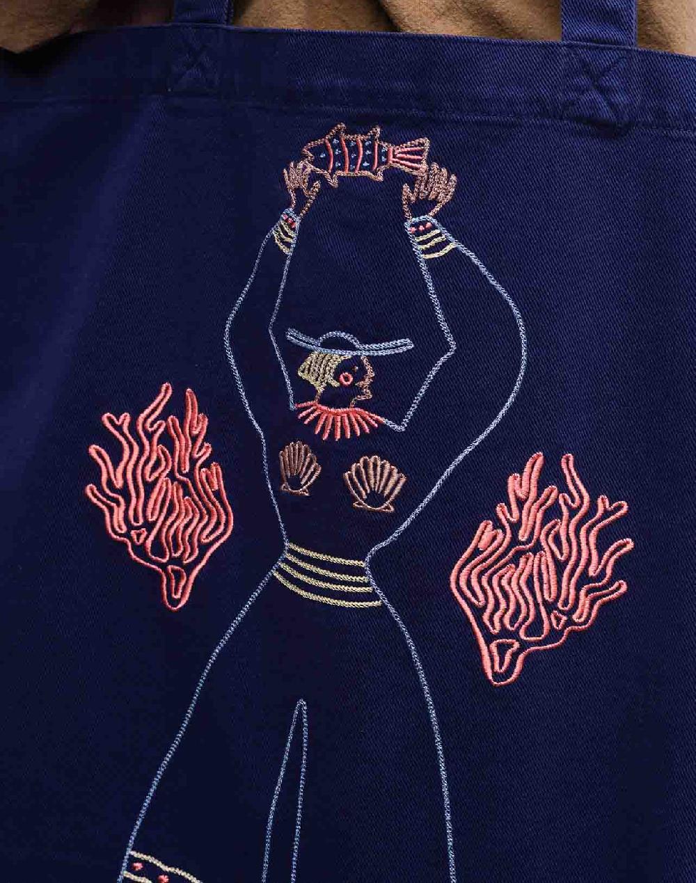 Olow Totebag Toto Mothersea Bleu Outremer