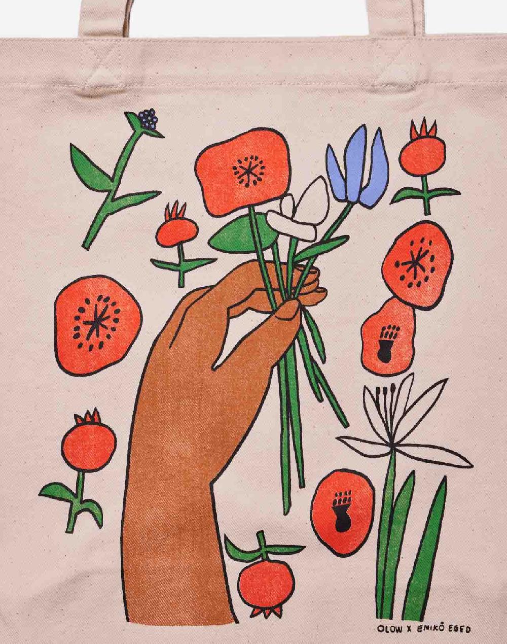 Olow Totebag Toto Poppies écru Naturel