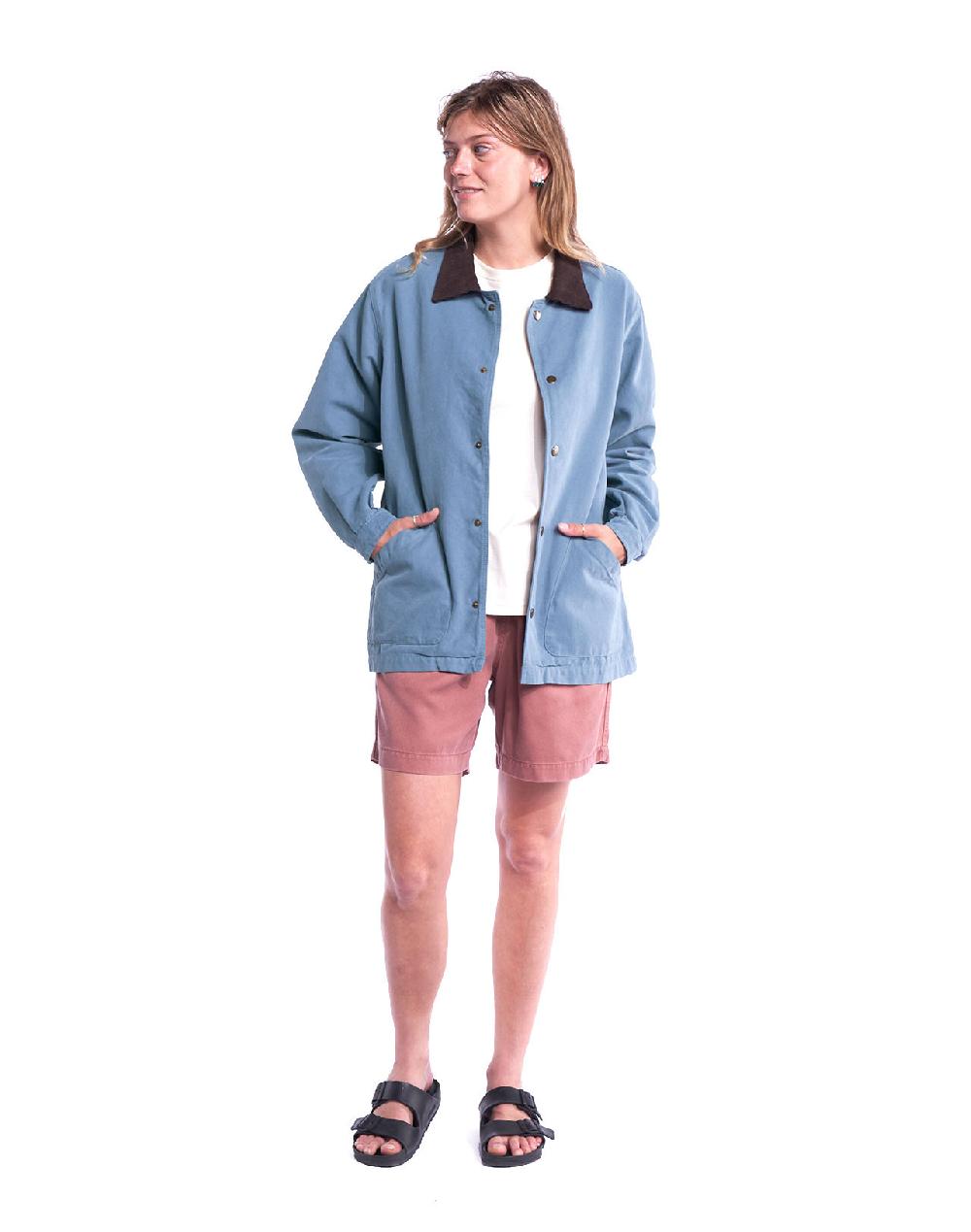Olow Veste Paisley Bleue Grise