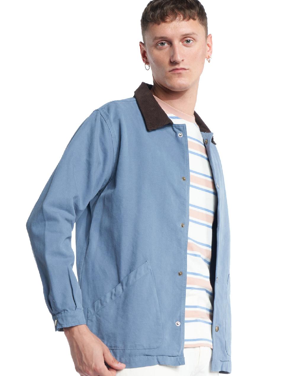 olow Veste Paisley bleue grise