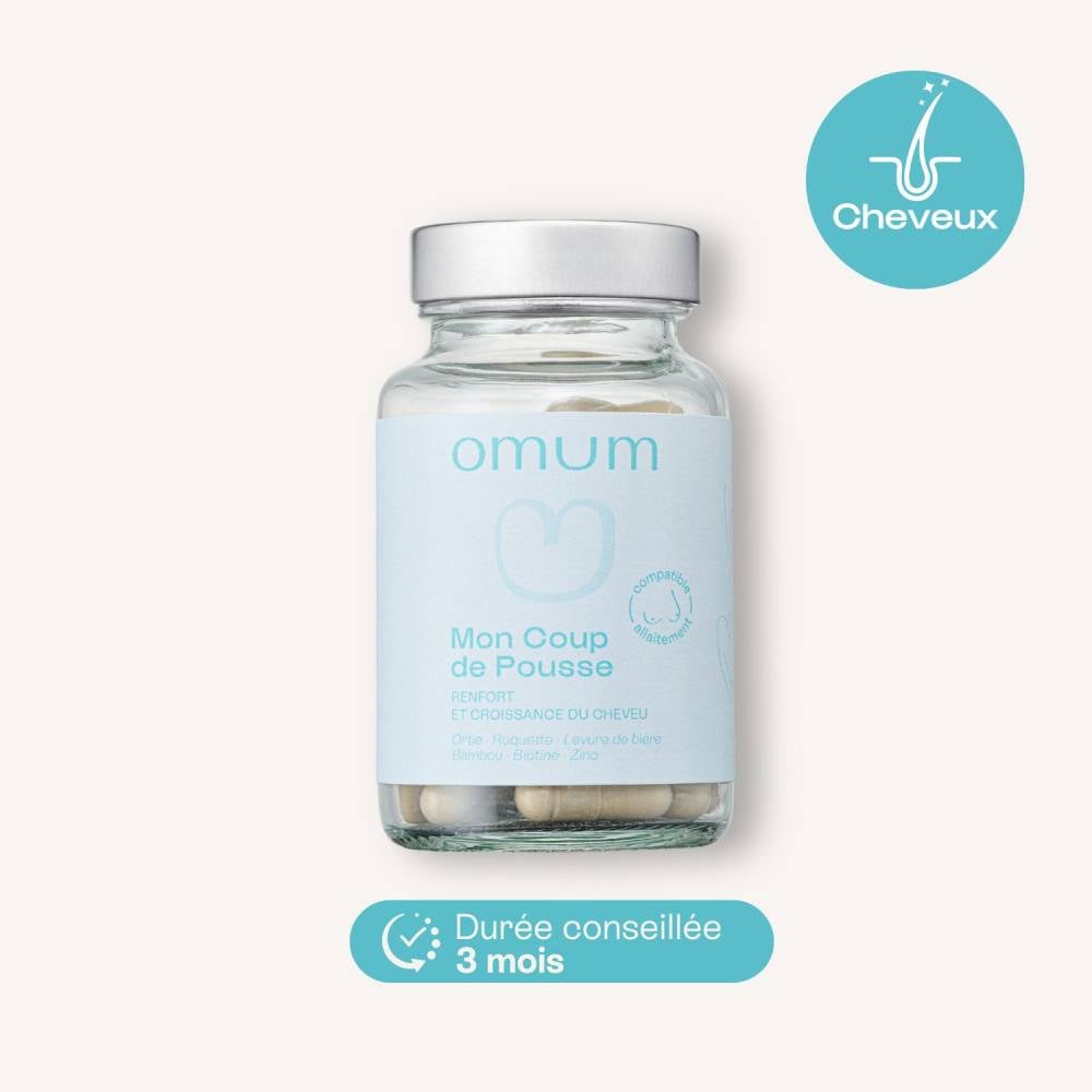omum Complément alimentaire cheveux pousse et renfort – 1 Mois
