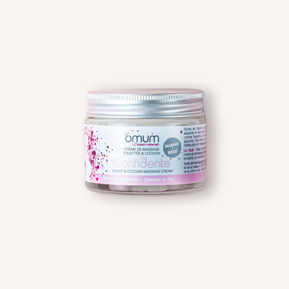omum CRÈME MASSAGE FEMME ENCEINTE : FOUETTÉE & COCOON - 50ML