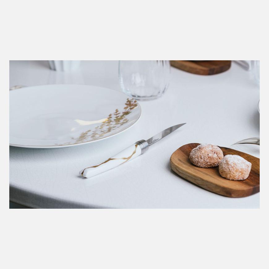 opinel Coffret de 2 couteaux de table Kintsugi Blanc Lame Argent