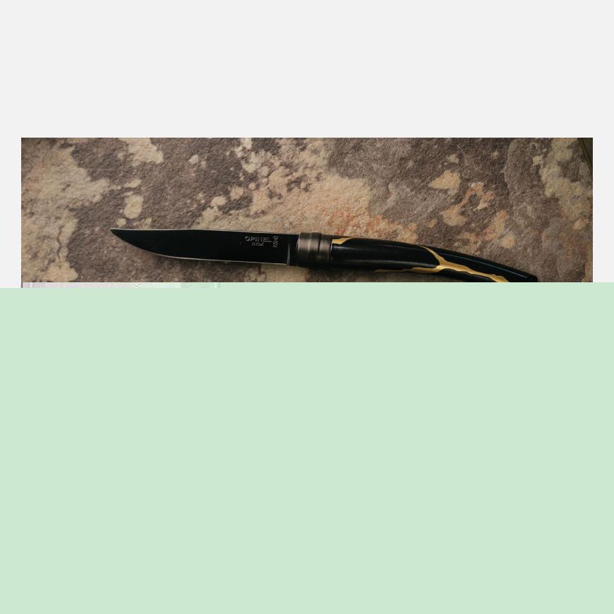 opinel Coffret de 2 couteaux de table Kintsugi Charbon Lame Noire