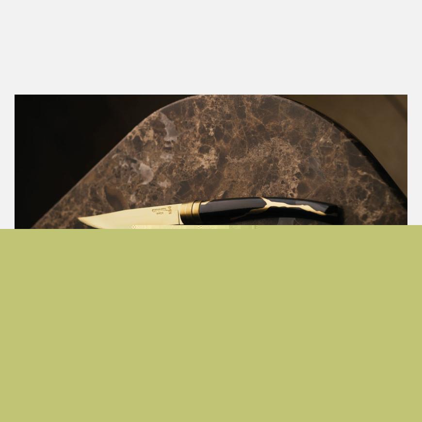 opinel Coffret de 2 couteaux de table Kintsugi Charbon Lame Or