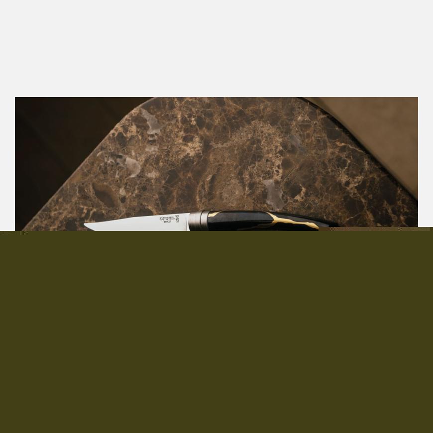 opinel Coffret de 2 couteaux de table Kintsugi Charbon Lame Argent