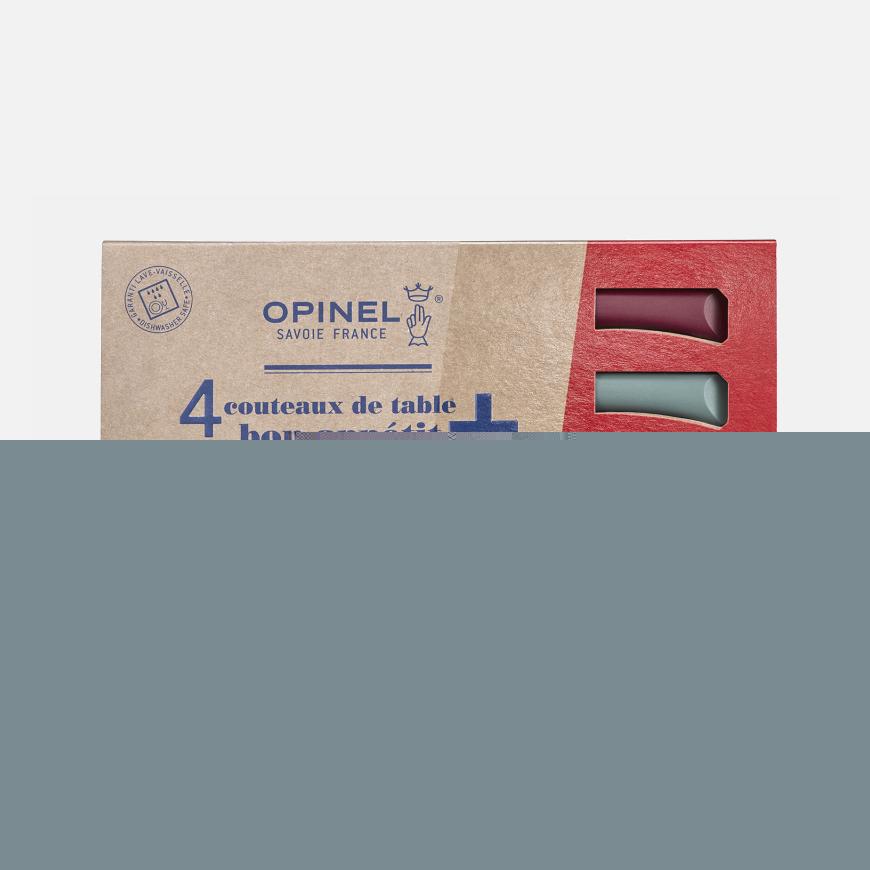 opinel Coffret de 4 couteaux de table Bon Appétit + Glam (Couleurs panachées)