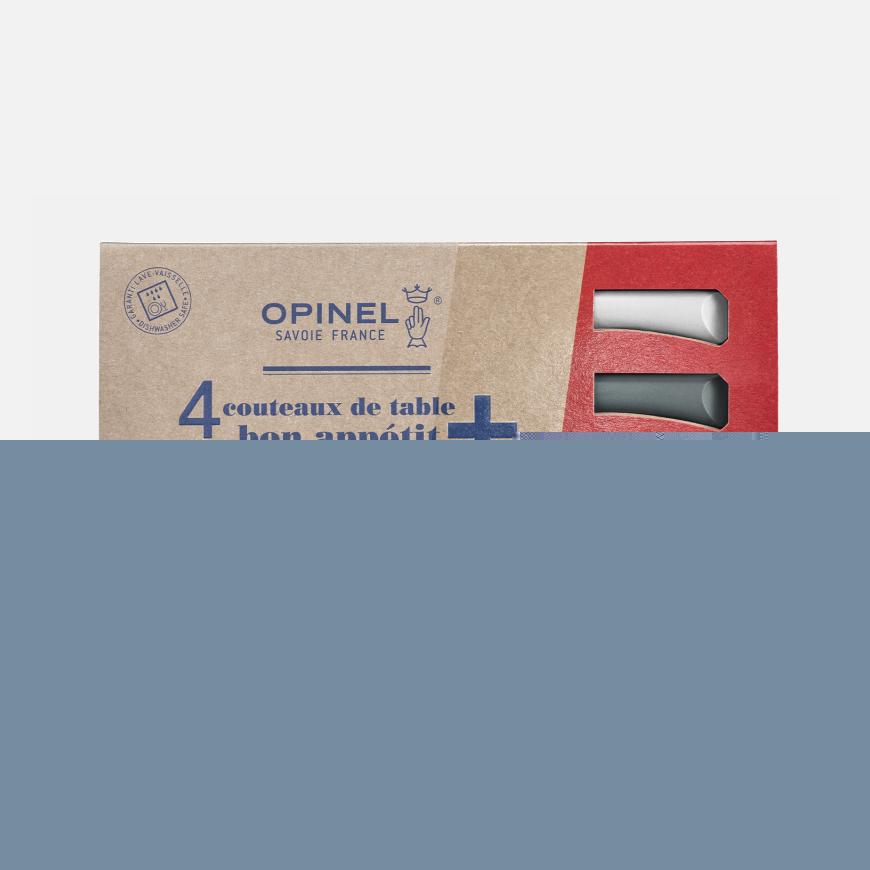 opinel Coffret de 4 couteaux de table Bon Appétit + Tempête (Couleurs panachées)