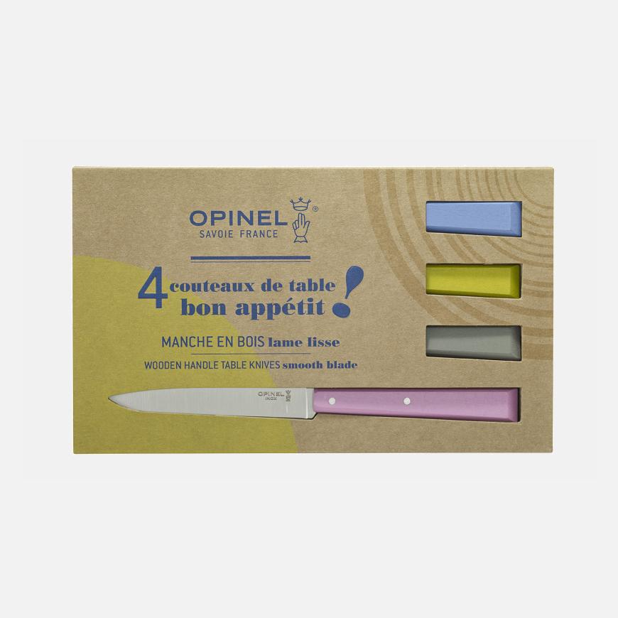 opinel Coffret de 4 couteaux de table N°125 Bon Appétit Campagne