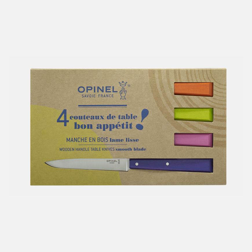 opinel Coffret de 4 couteaux de table N°125 Bon Appétit Pop