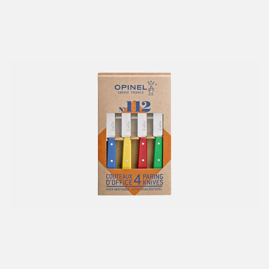 opinel Coffret de 4 Couteaux N°112 Couleurs Classiques