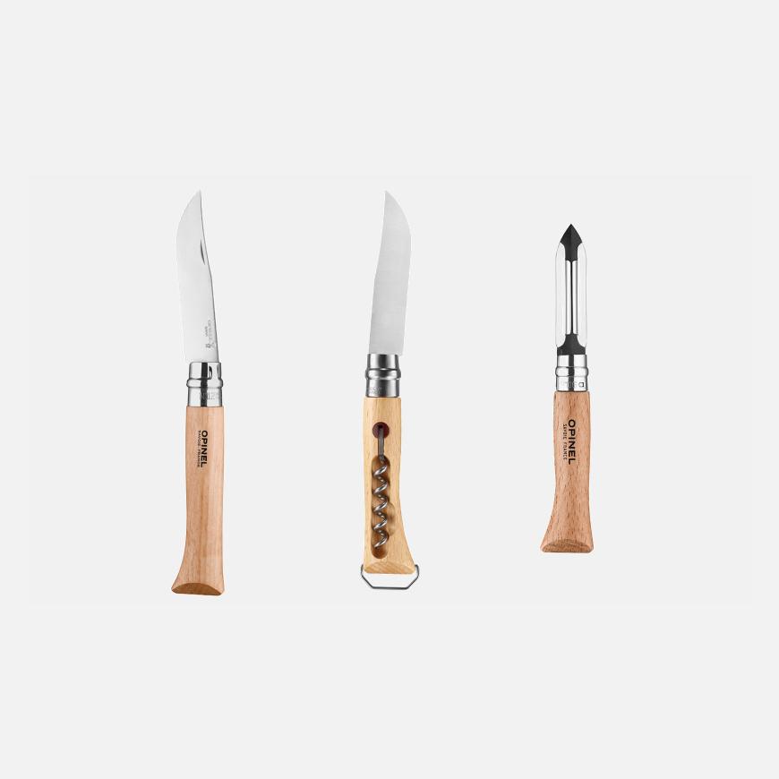 Opinel Kit Cuisine Nomade Avec N°10 Tire-Bouchon Décapsuleur