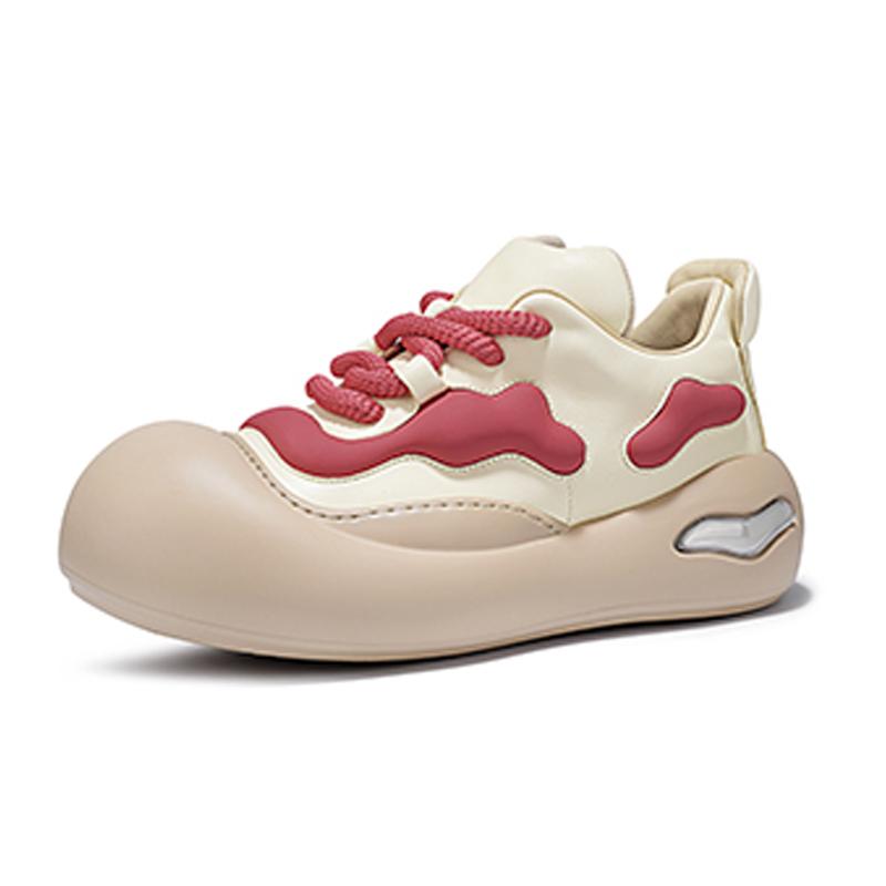 Opp France Apricot Colored Bamine Summer Cute Big Head Shoes With Laughing Openness Thick Bottom And High Tide Enhancement Shoes