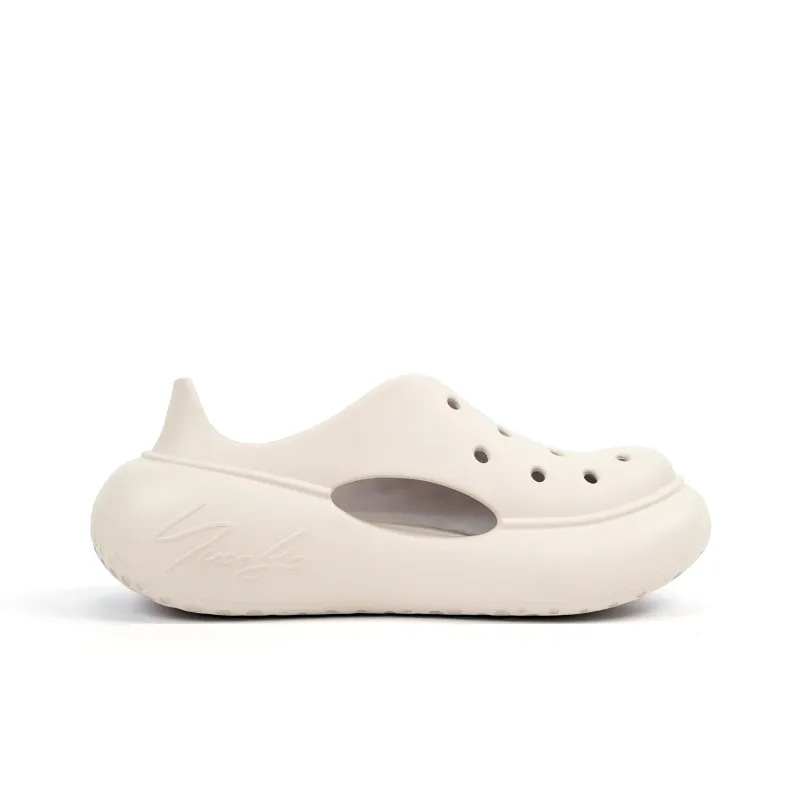 Opp France Apricot Cute Hole Shoes Thick Sole Height Increasing Women’s Beach Shoes