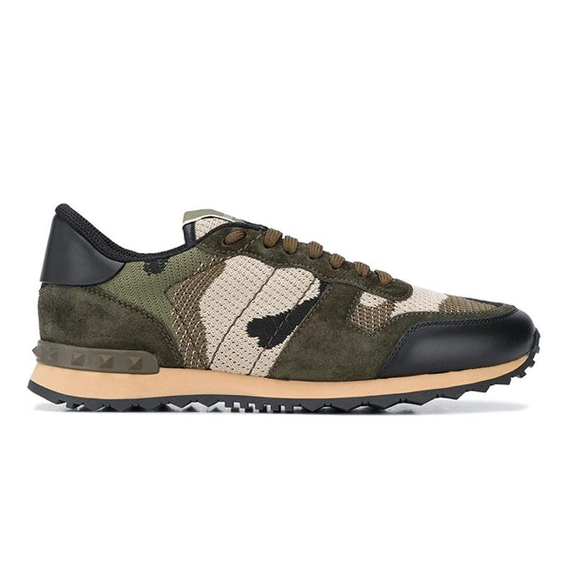 Opp France Army Green Camouflage Lace-up Men’s Casual Shoes